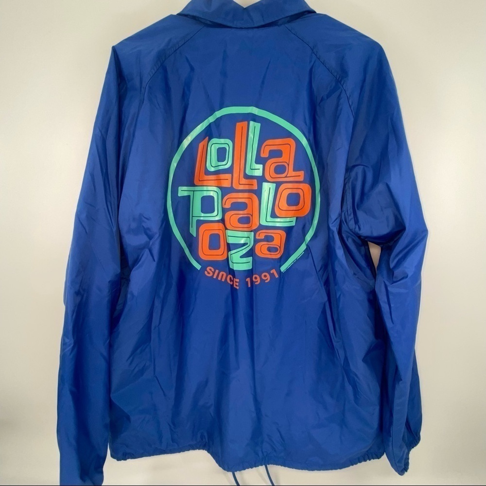 Lollapalooza Windbreaker Jacket Royal Blue Men's Unisex Size Extra Large - Picture 4 of 11
